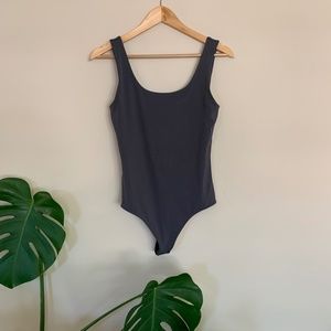 Express Grey Bodysuit New w Tags